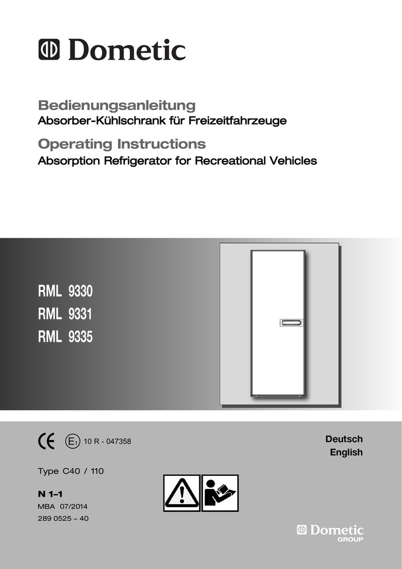 Dometic RML9330 operating instructions