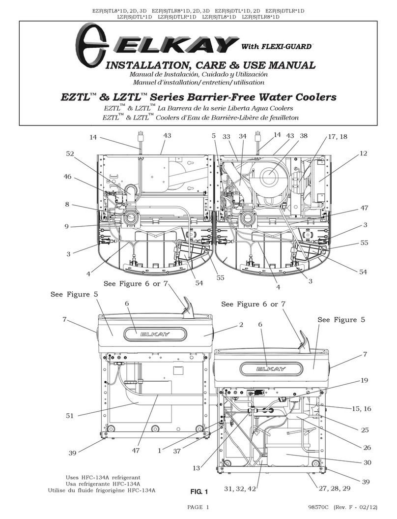 Elkay EZTL EZSTL8 1D Series Installation, care & use manual Elkay EZTL EZSTL8 1D Series Installation, care & use manual