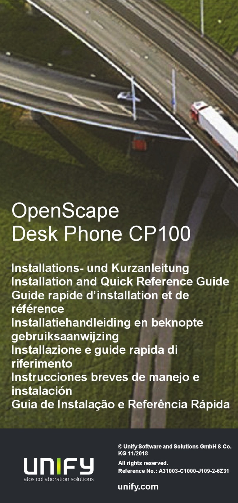 Unify OpenScape Desk Phone CP100 User manual