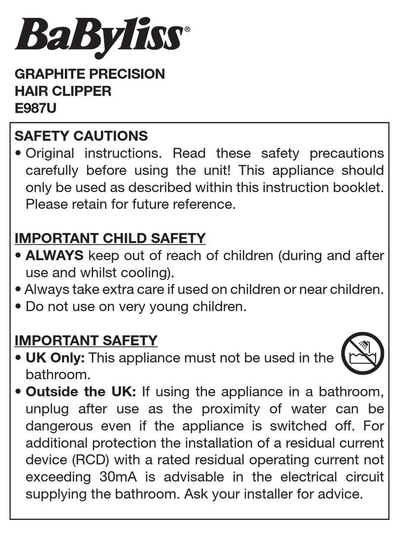 BaByliss GRAPHITE PRECISION E987U manual