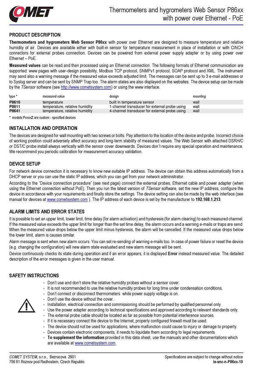 Comet P86 Series manual