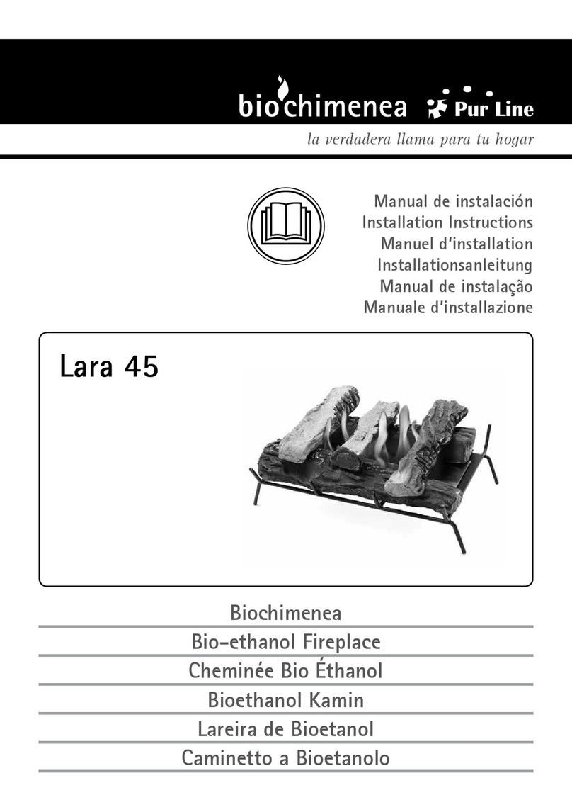 bio chimenea Pur Line Lara 45 installation instructions