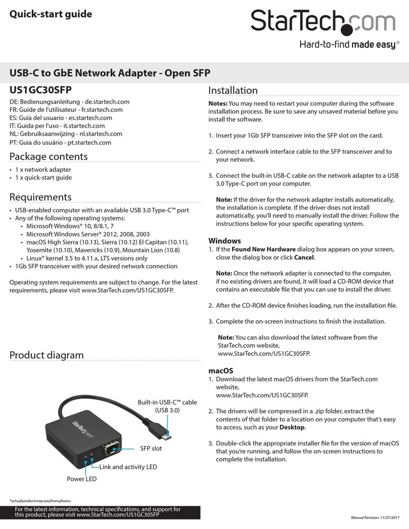 StarTech.com US1GC30SFP User manual