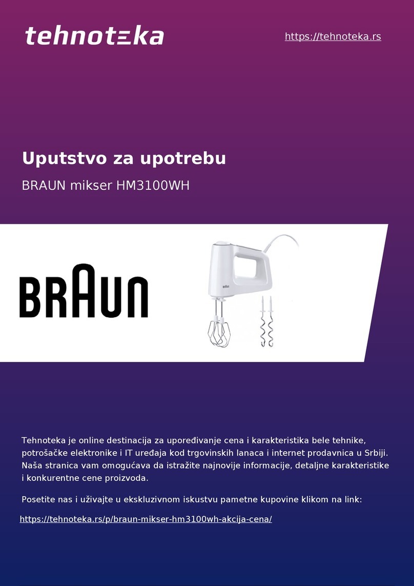 Braun MultiMix 3 HM 3100 WH User manual