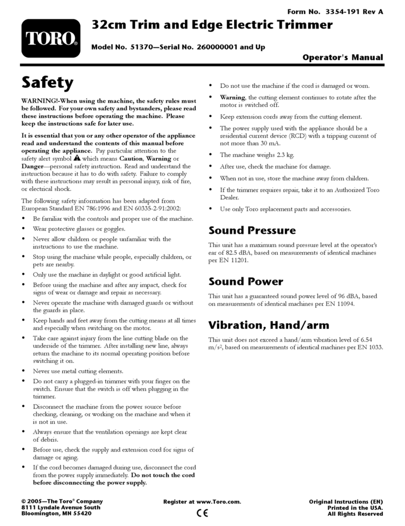 Toro 51370 User manual Toro 51370 User manual