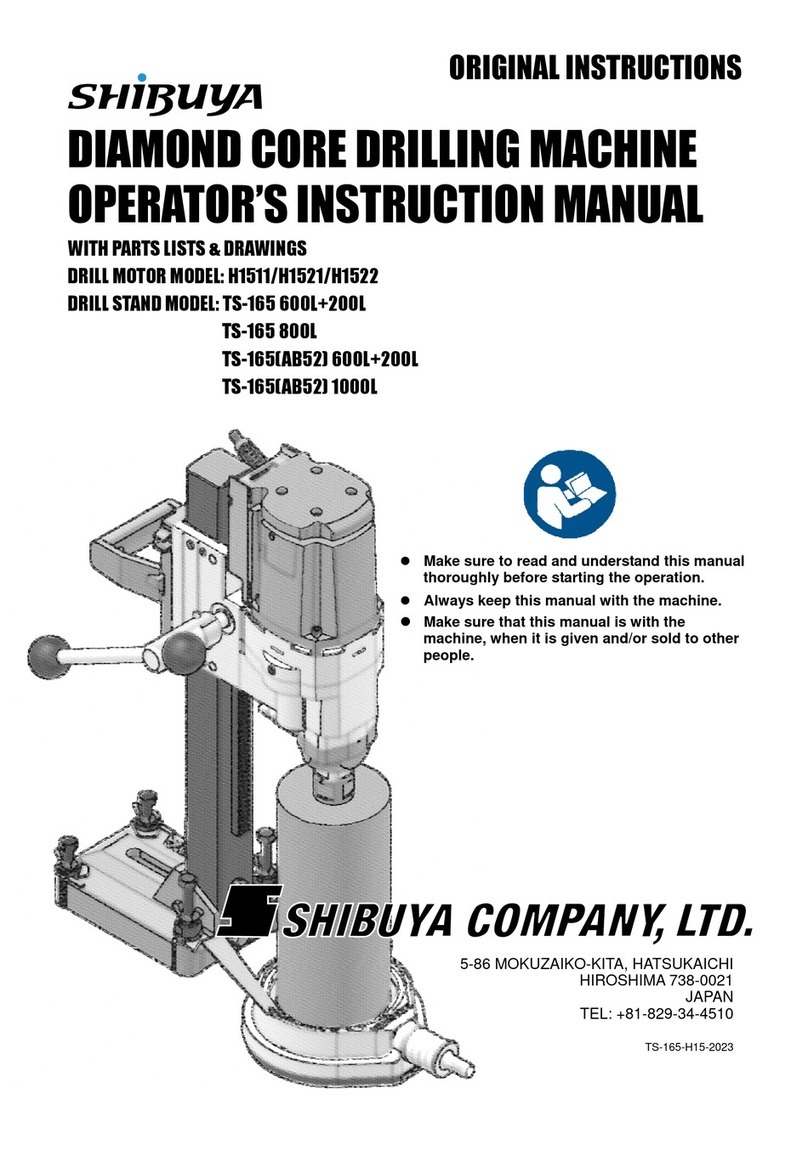 Shibuya H1511 Operator's instruction manual