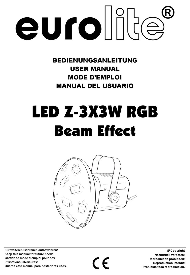 EuroLite LED Z-3X3W RGB Beam Effect User manual