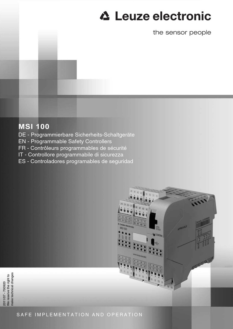 Leuze electronic MSI 100 SAFE IMPLEMENTATION AND OPERATION Leuze electronic MSI 100 SAFE IMPLEMENTATION AND OPERATION