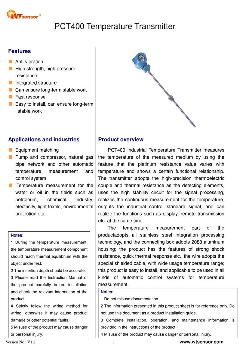 WT sensor PCT400 quick start guide