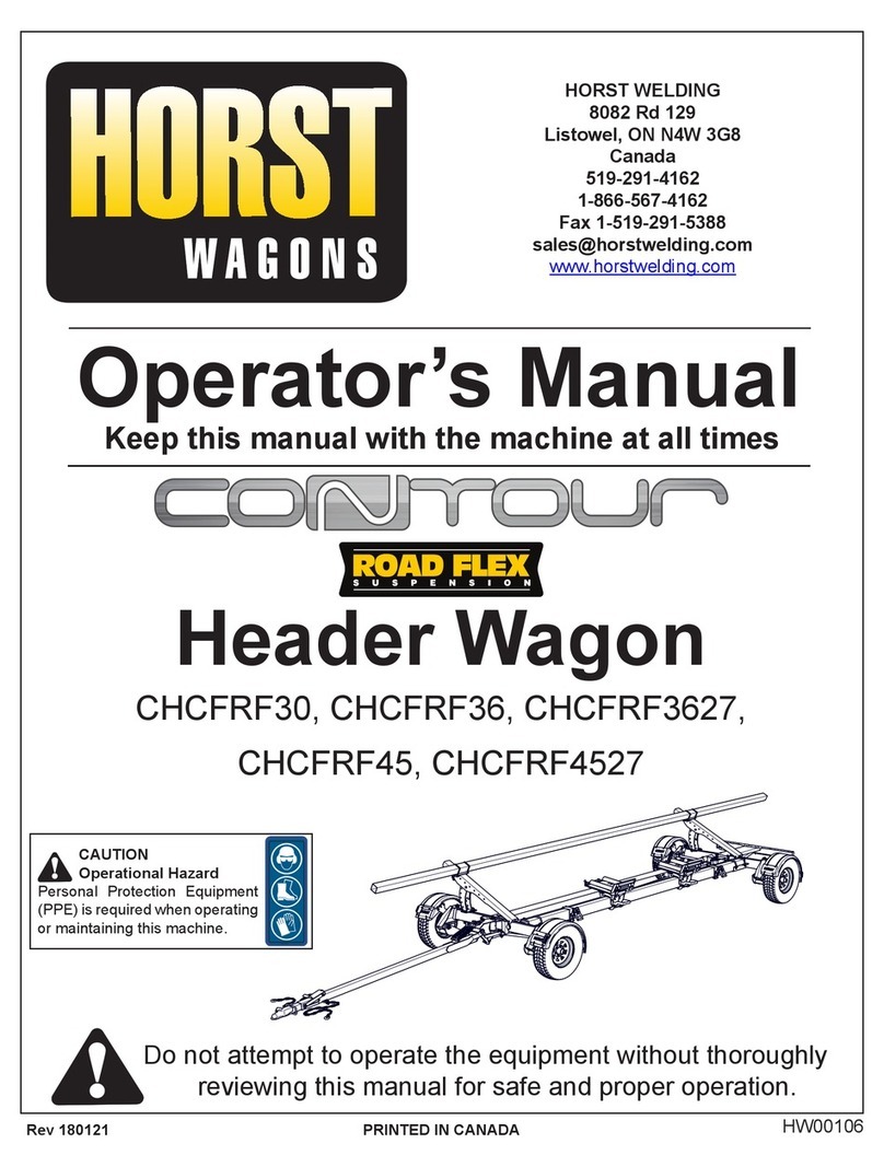 HORST WAGONS CONTOUR CHCFRF30 Operator's manual