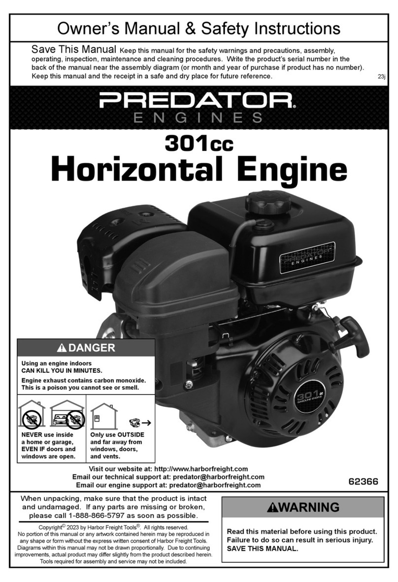 Predator Engines 301cc Owner's manual & safety instructions
