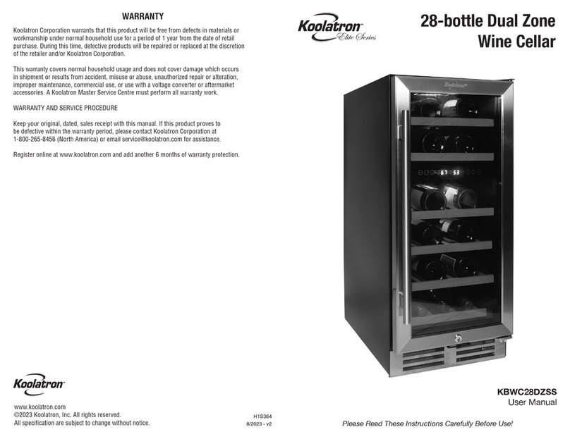 Koolatron KBWC28DZSS user manual
