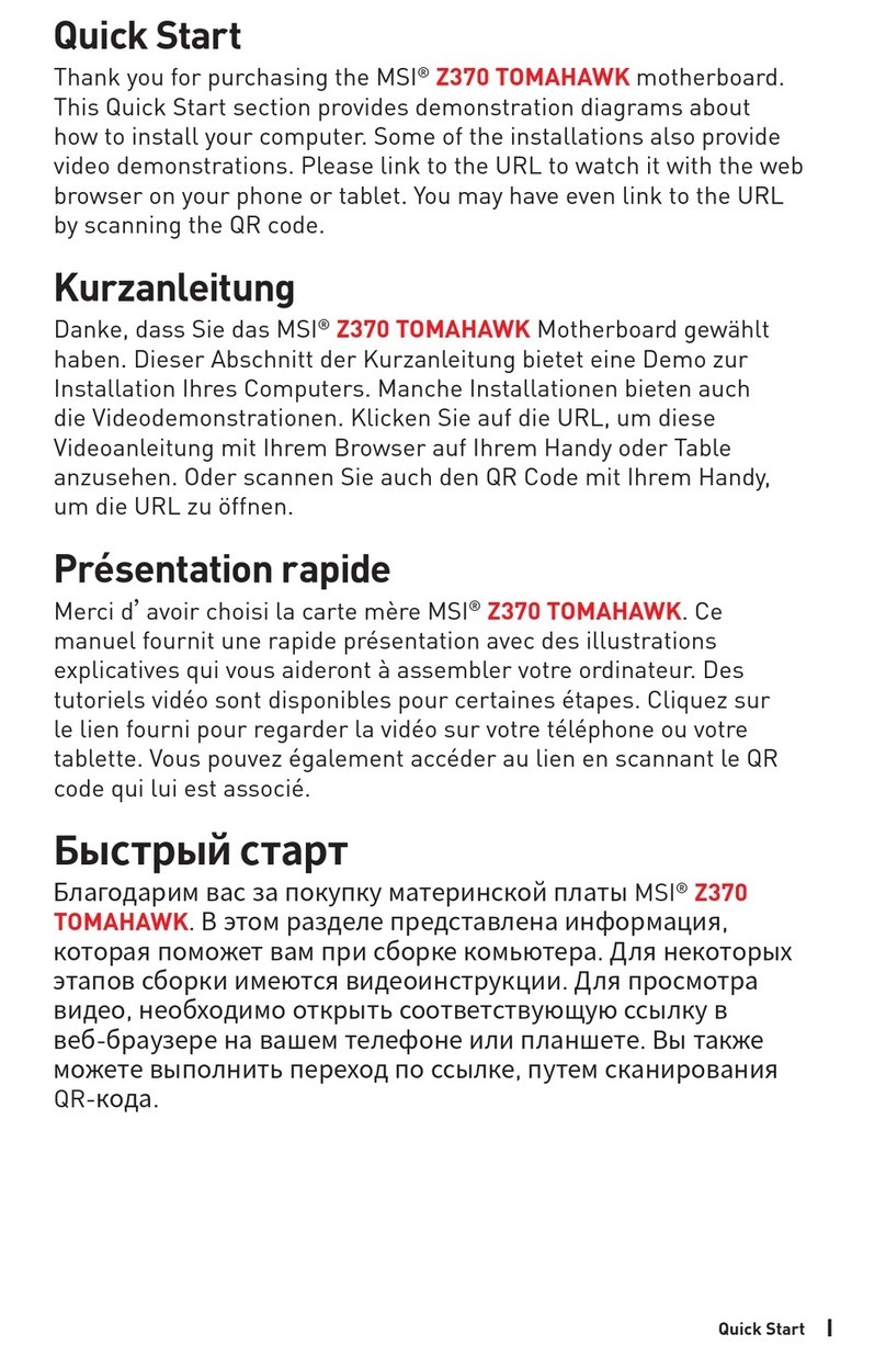 MSI Z370 TOMAHAWK User manual