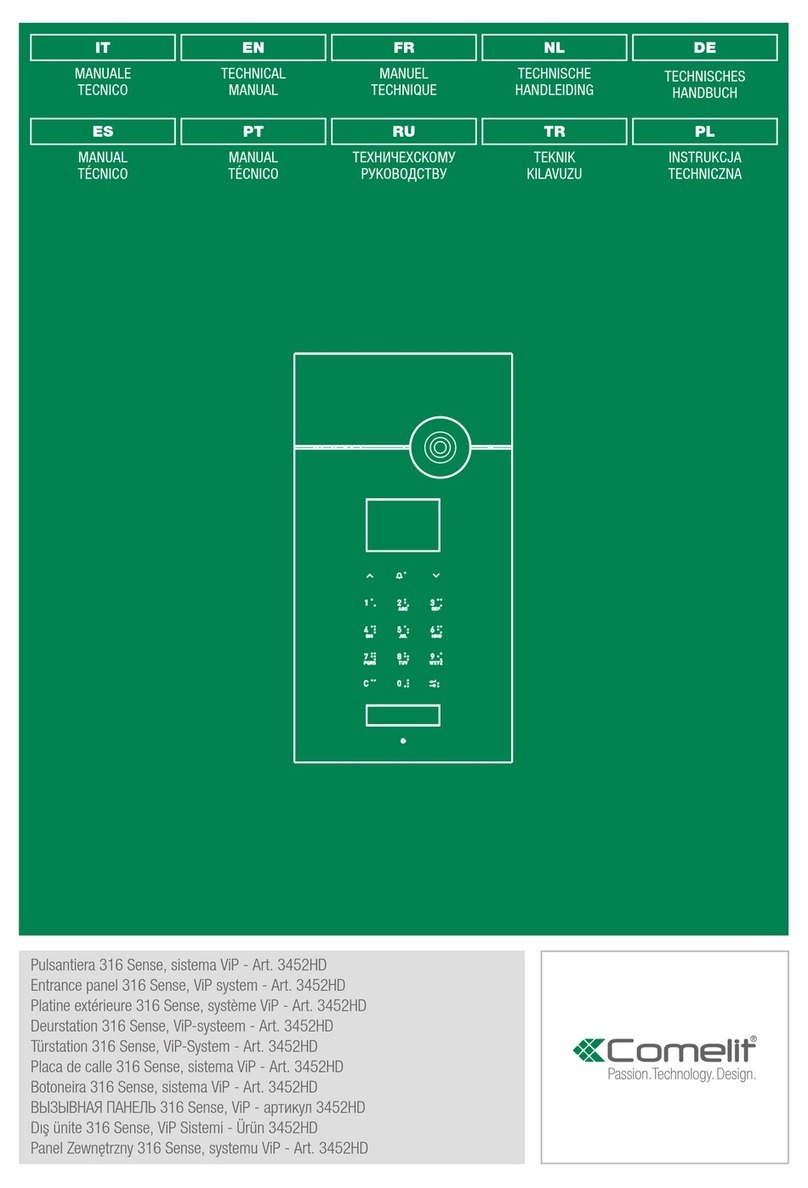 Comelit 316 Sense Technical manual