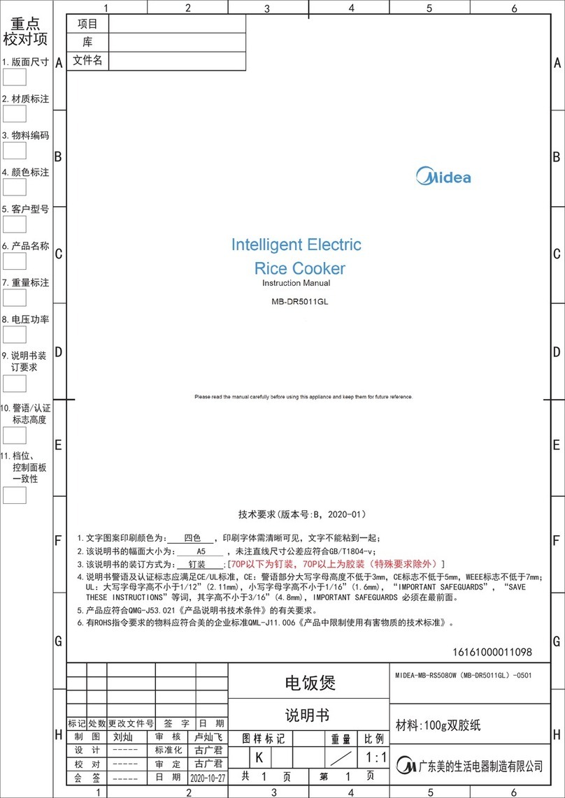 Midea MB-DR5011GL instruction manual