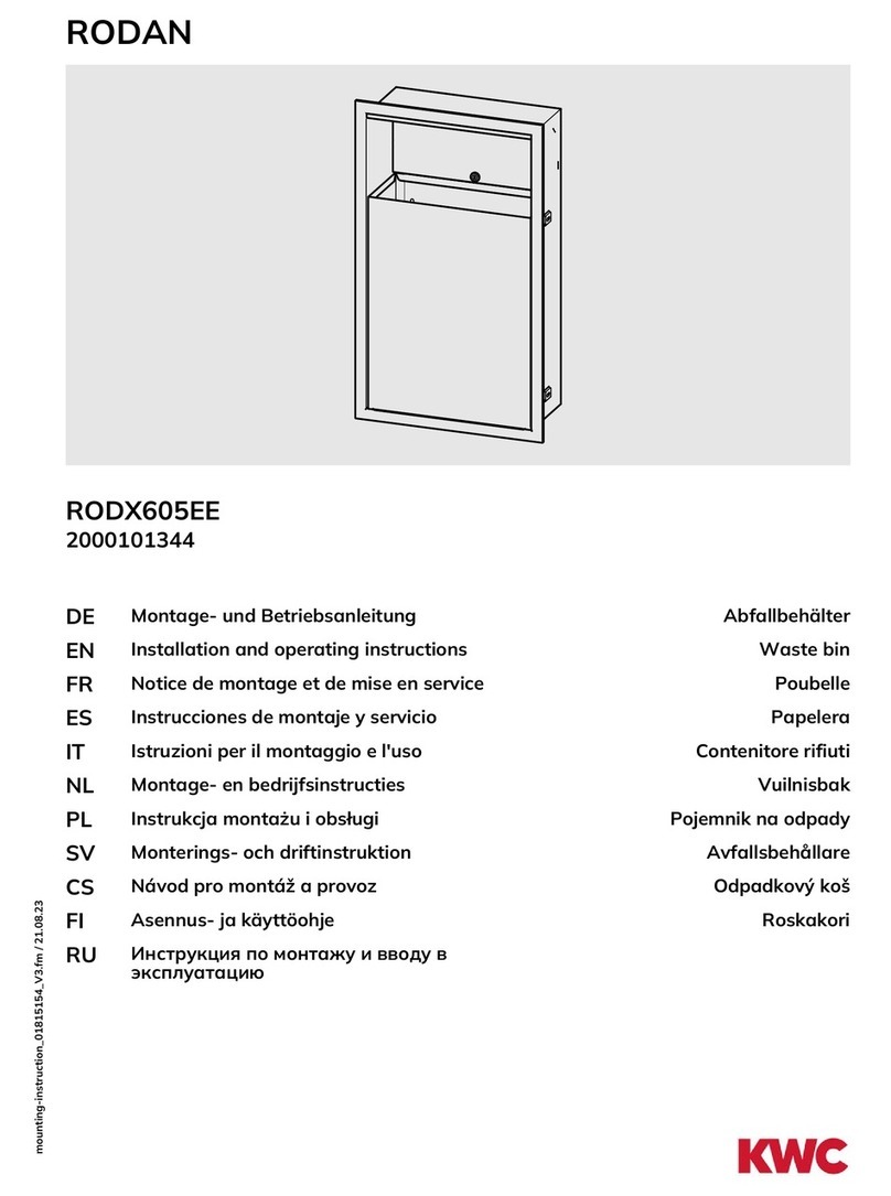 KWC RODAN RODX605EE Installation and operating instructions KWC RODAN RODX605EE Installation and operating instructions