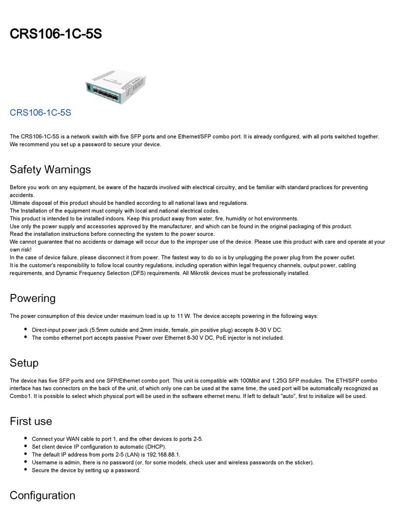 MikroTik CRS106-1C-5S User manual