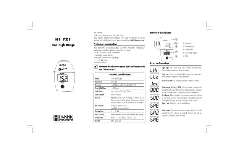 Hanna Instruments HI 721 User manual