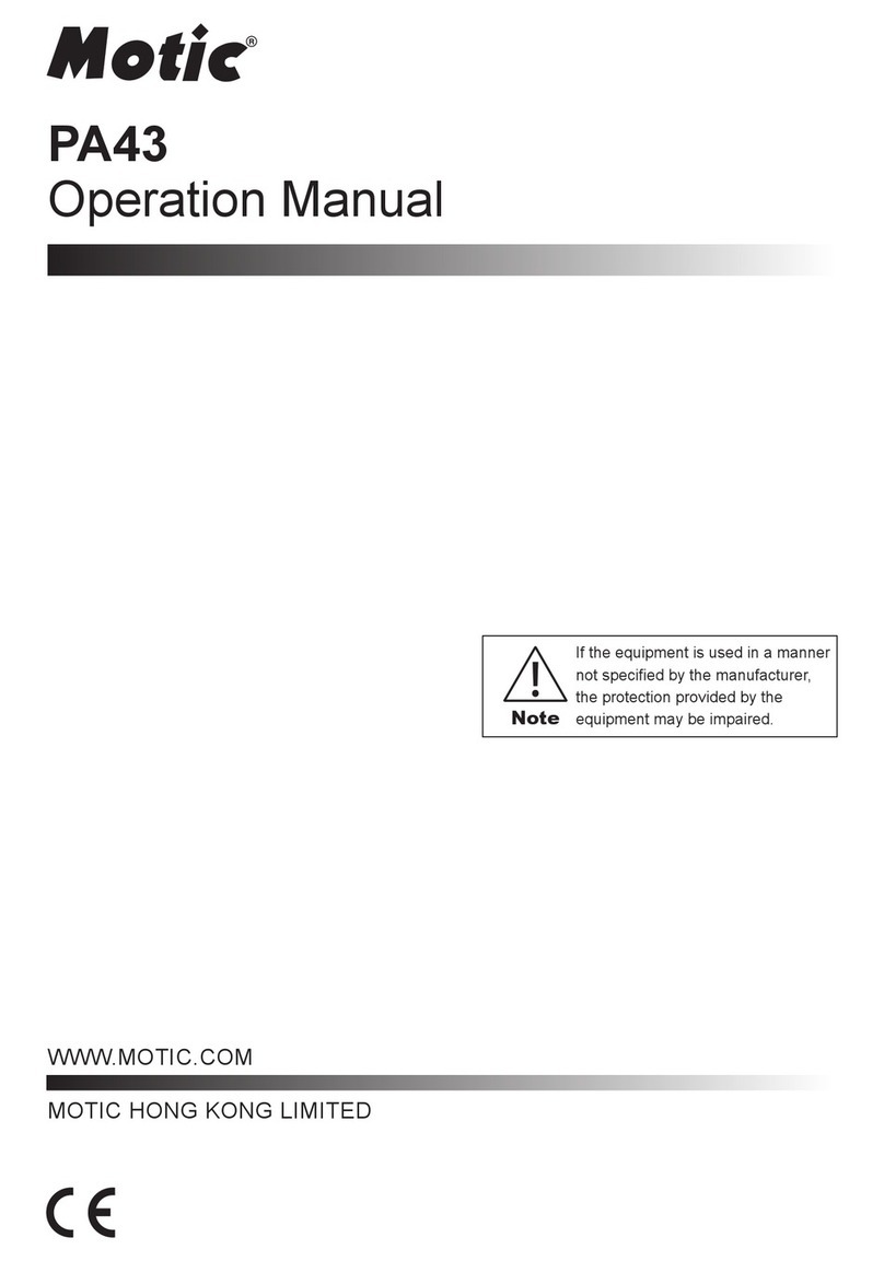 Motic PA43 Operation manual