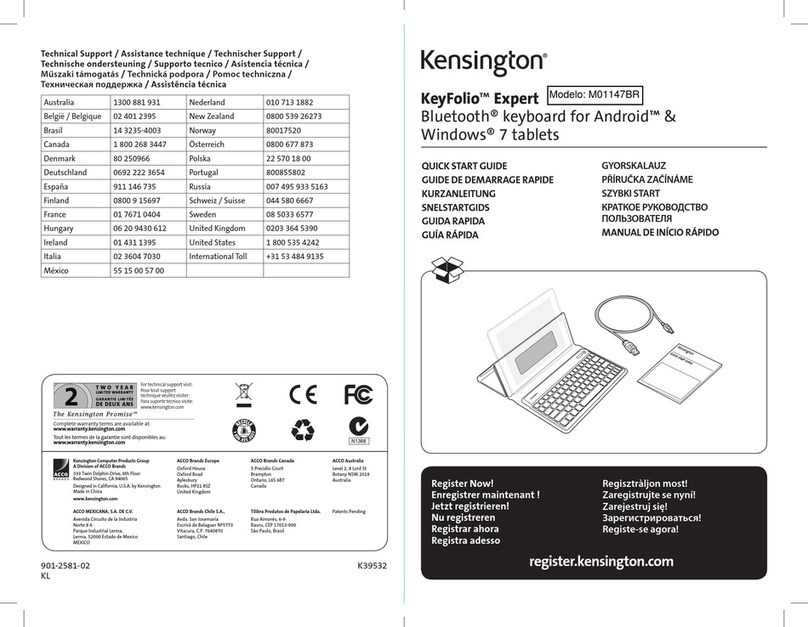 Kensington KeyFolio Expert M01147BR User manual