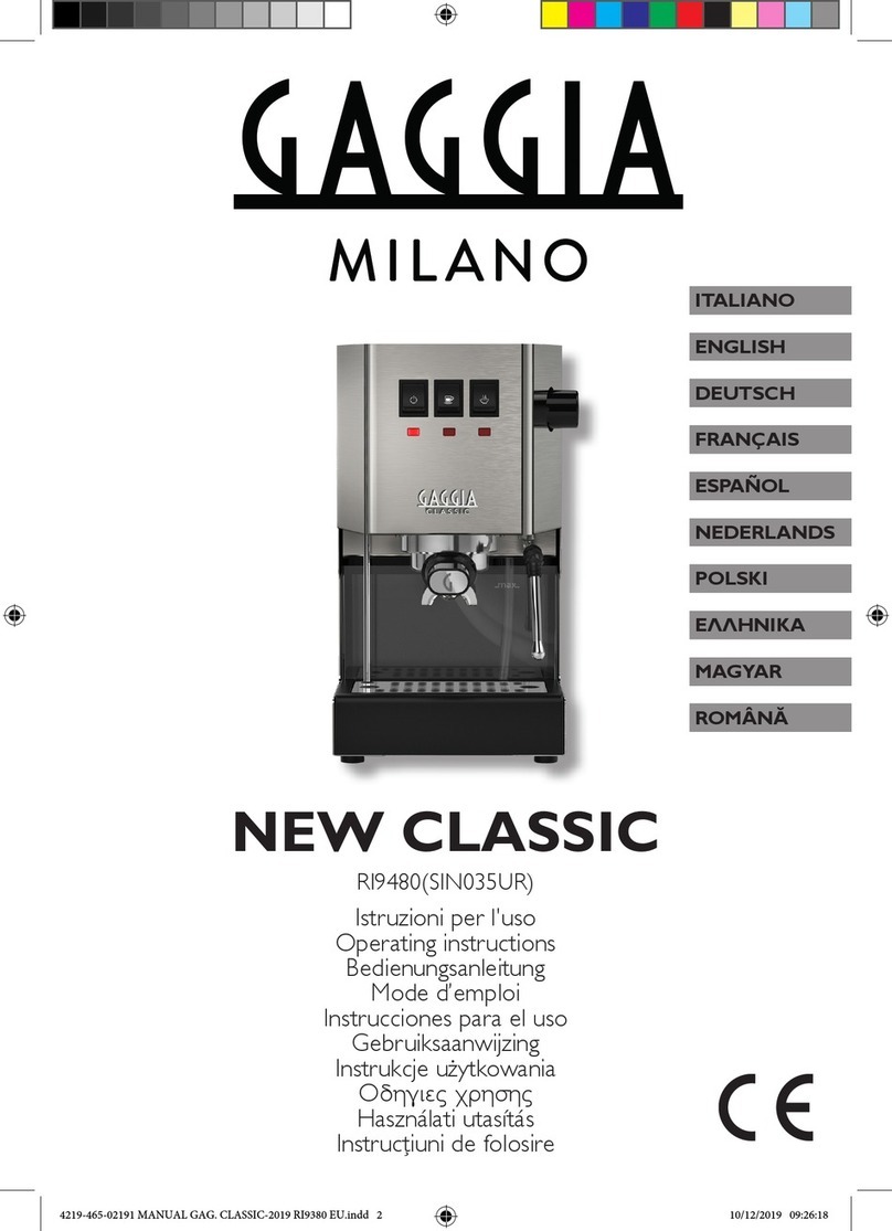 Gaggia Milano NEW CLASSIC operating instructions