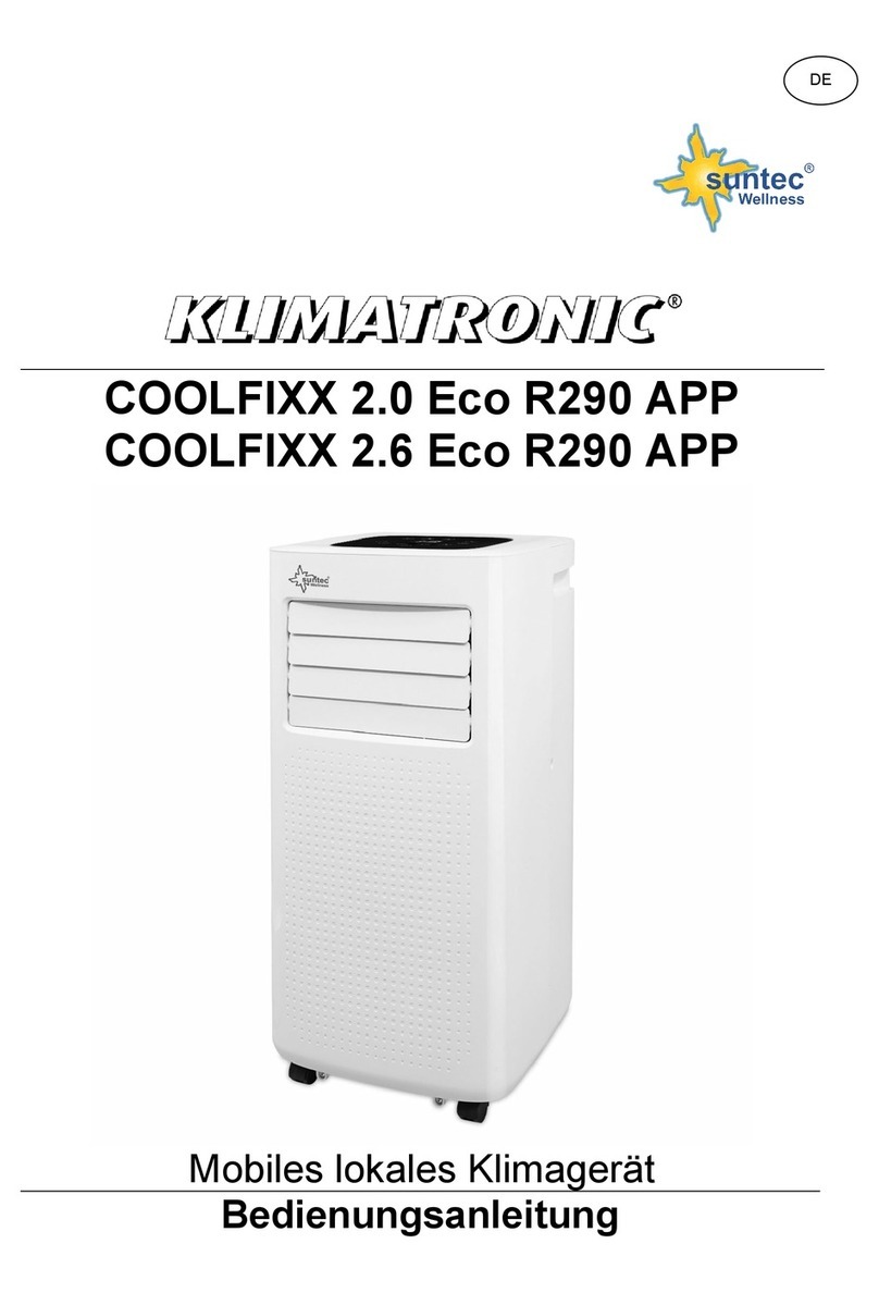Suntec Wellness KLIMATRONIC COOLFIXX 2.6 Eco R290 APP User manual