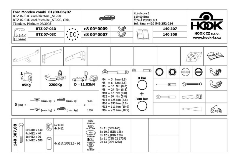 Hook BTZ 07-03D User manual
