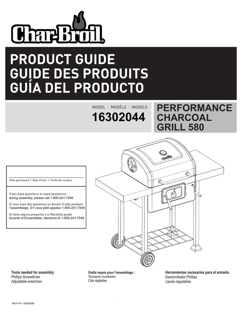 Char-Broil PERFORMANCE CHARCOAL GRILL 580 User manual