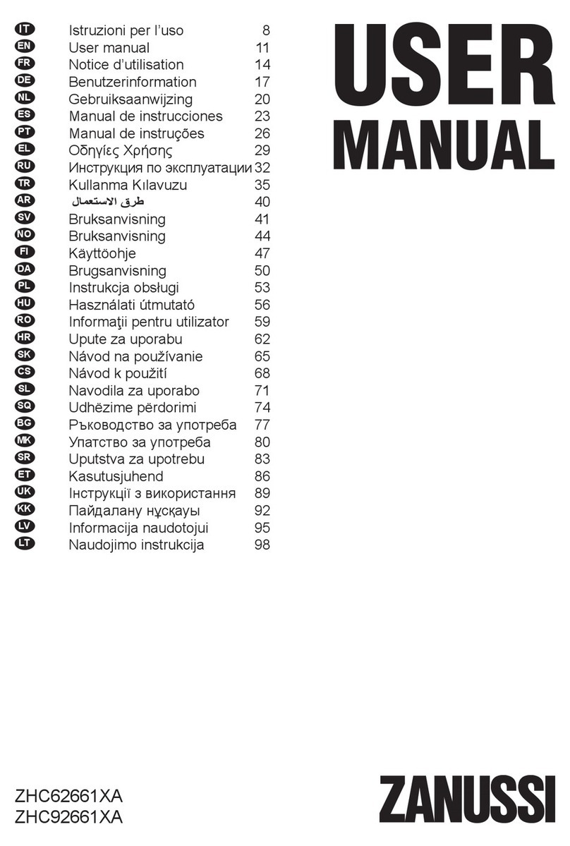 Zanussi ZHC62661XA user manual