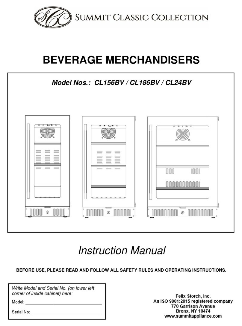 Summit Classic Collection CL156BV instruction manual