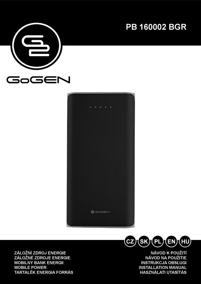 Gogen PB 160002 BGR User manual Gogen PB 160002 BGR User manual
