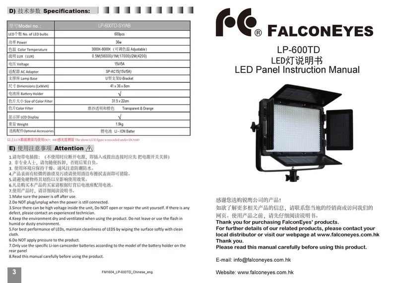 Falconeyes LP-600TD User manual