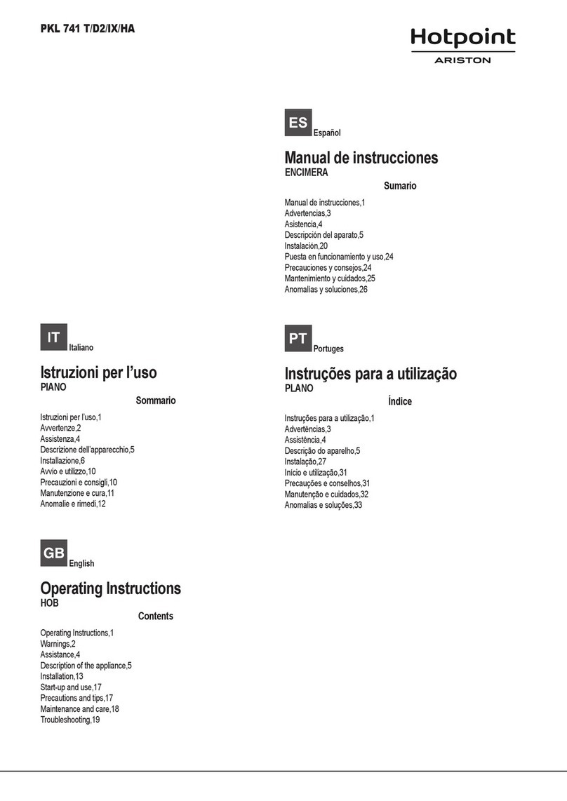 Hotpoint Ariston PKL 741 T/D2/IX/HA User manual