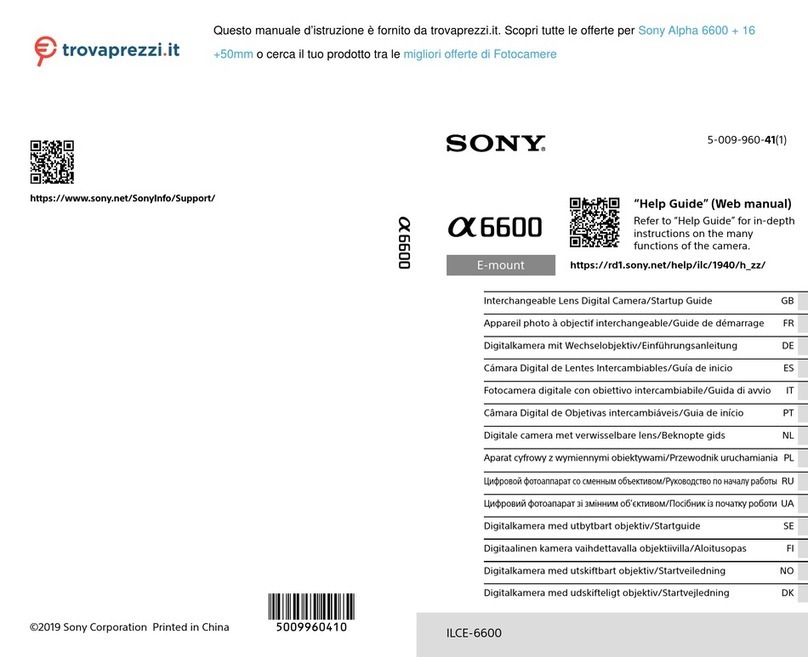 Sony Alpha 6600 Startup guide