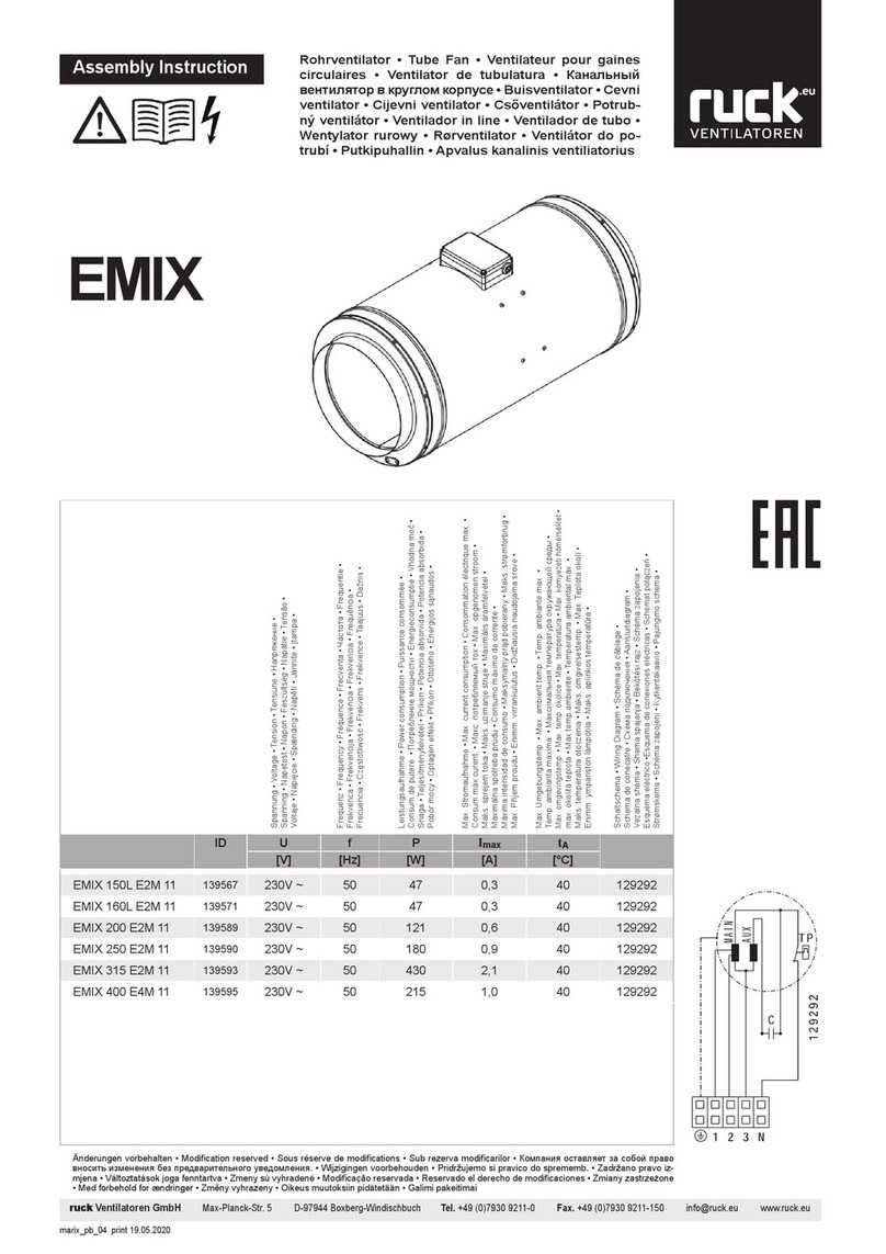 Ruck Ventilatoren EMIX 150L E2M 11 Assembly instruction