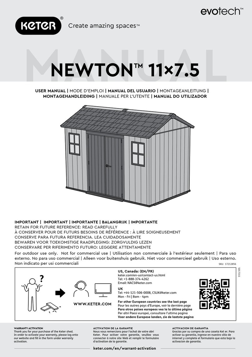 Keter Evotech Newton 11x7.5 user manual Keter Evotech Newton 11x7.5 user manual