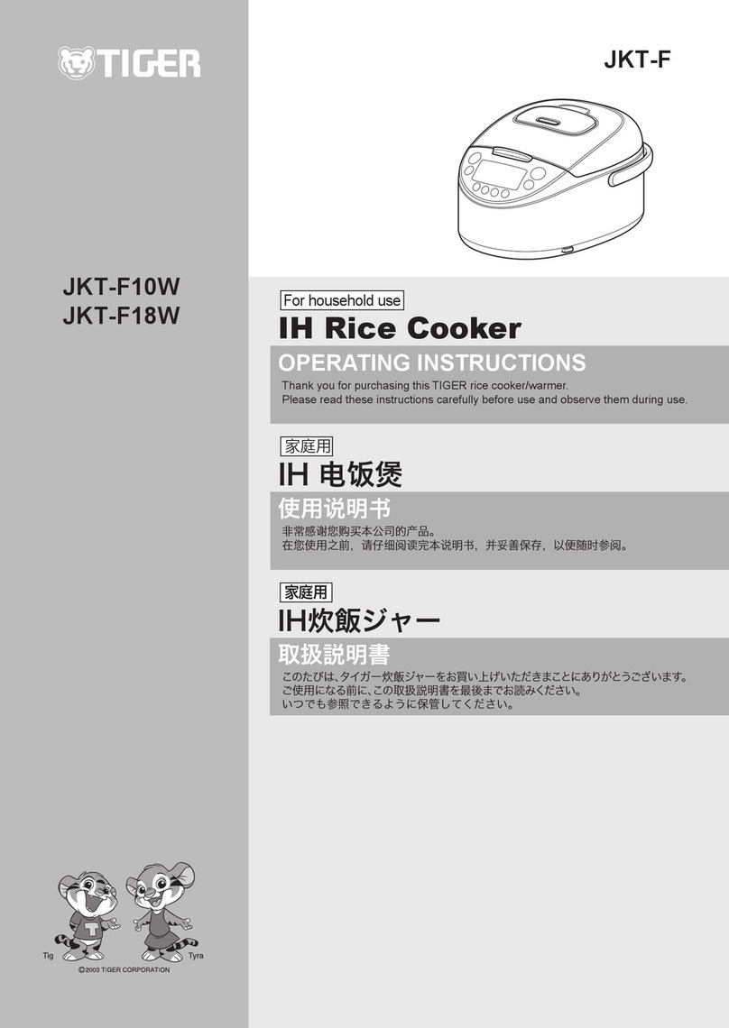 Tiger JKT-F10W User manual Tiger JKT-F10W User manual