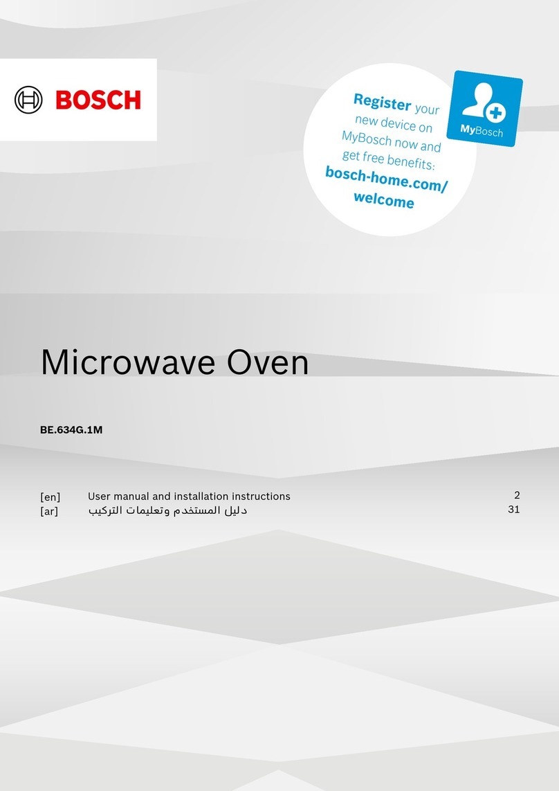 Bosch BE 634G 1M Series User manual