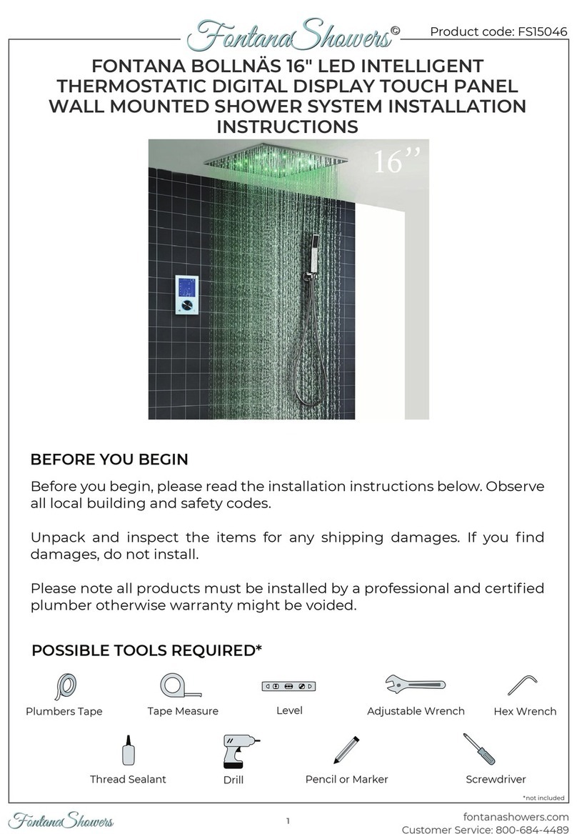 Fontana Showers FS15046 installation instructions Fontana Showers FS15046 installation instructions