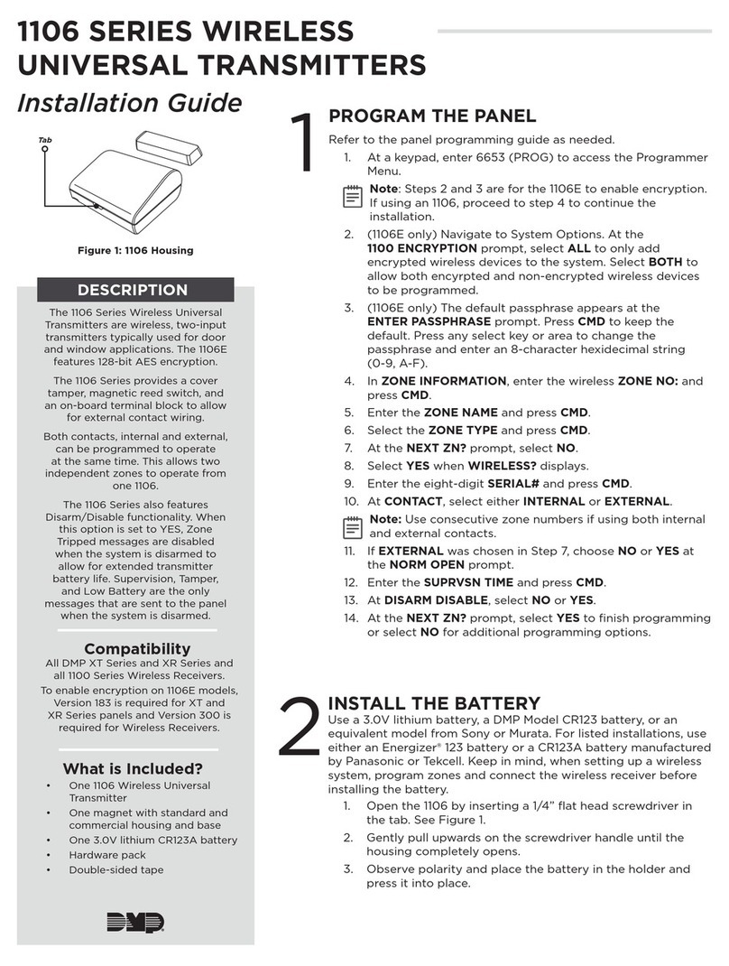 DMP 1106E Series installation guide