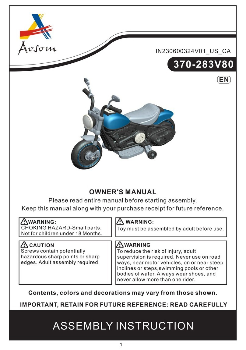 Aosom 370-283V80 owner's manual