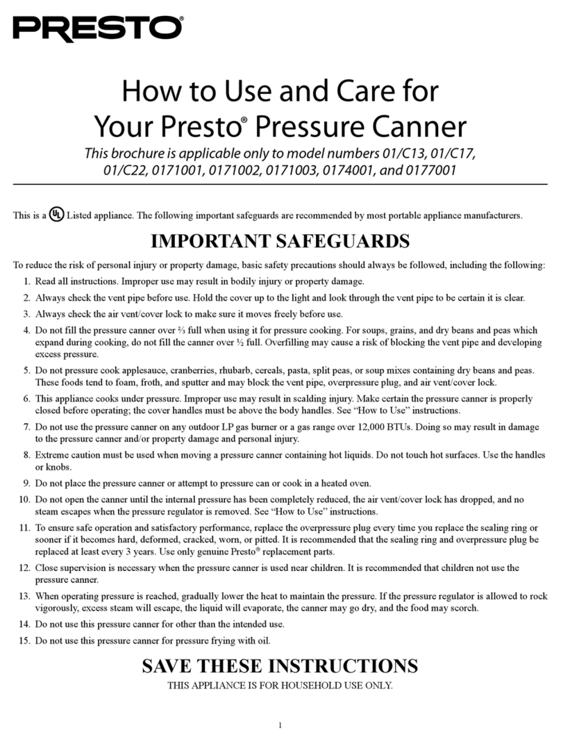 Presto 01/C17 Owner's manual