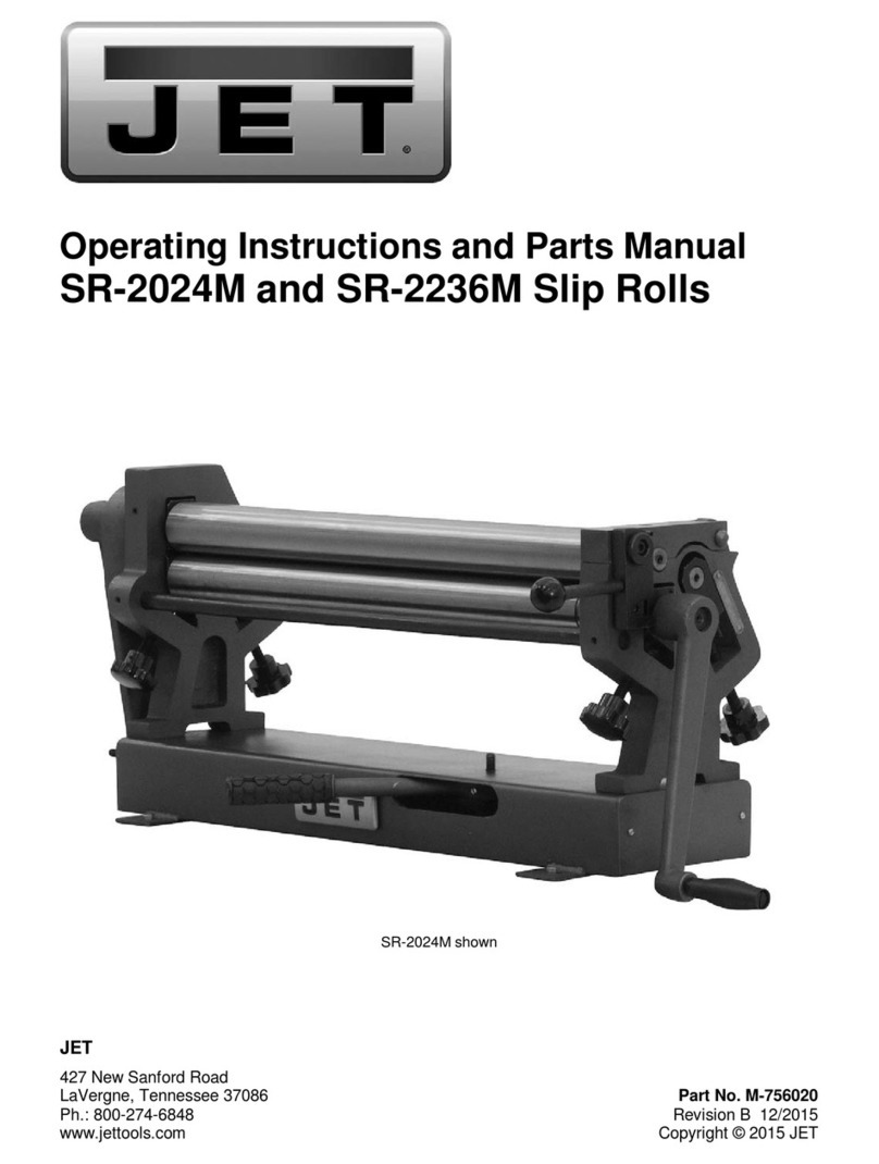 Jet SR-2024M Operating instructions and parts manual