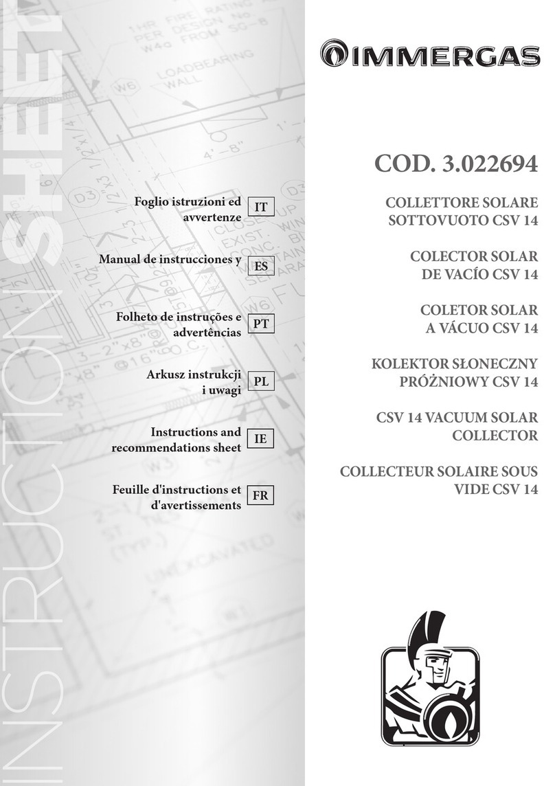 Immergas CSV 14 Operating instructions