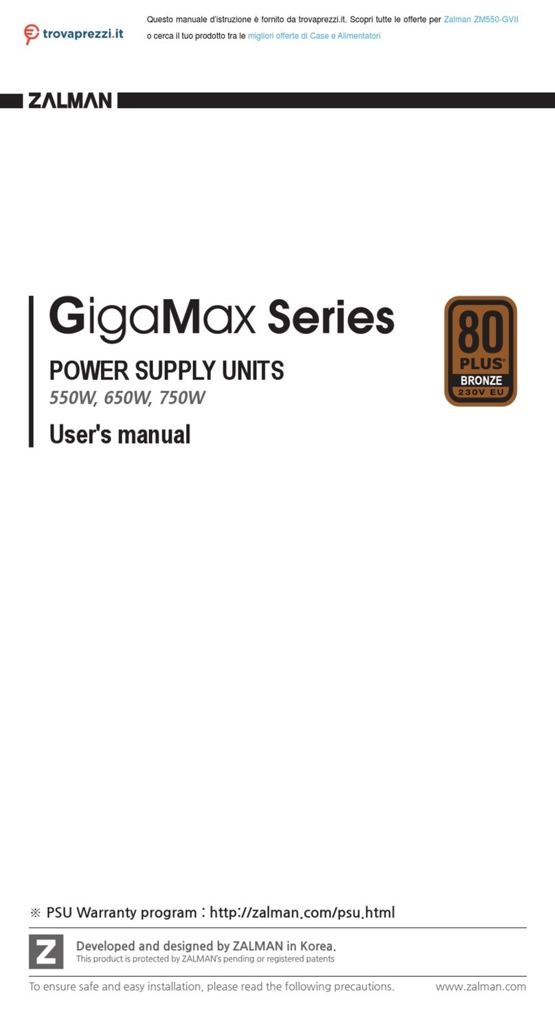ZALMAN GigaMax ZM550-GVII User manual