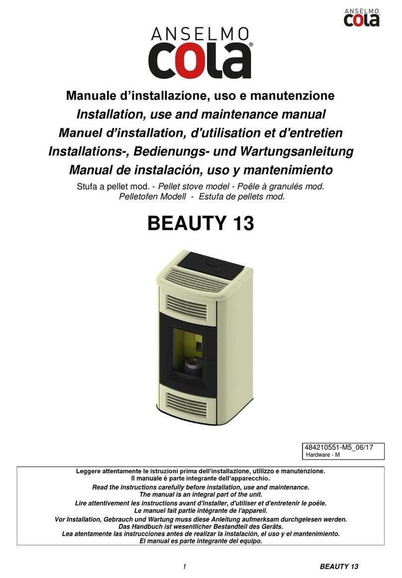Anselmo Cola BEAUTY 13 Installation, use & maintenance manual