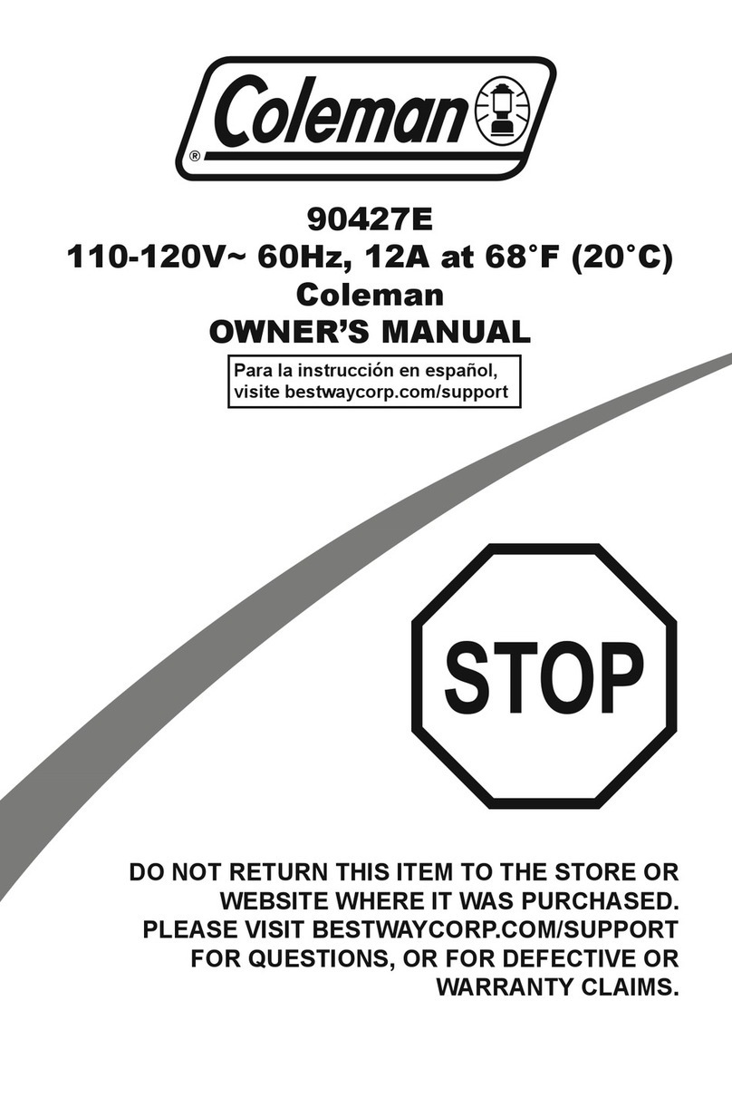 Coleman 90427E owner's manual