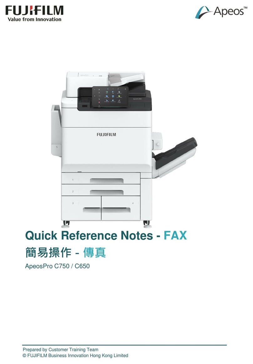 FujiFilm ApeosPro C750 Quick Reference Notes