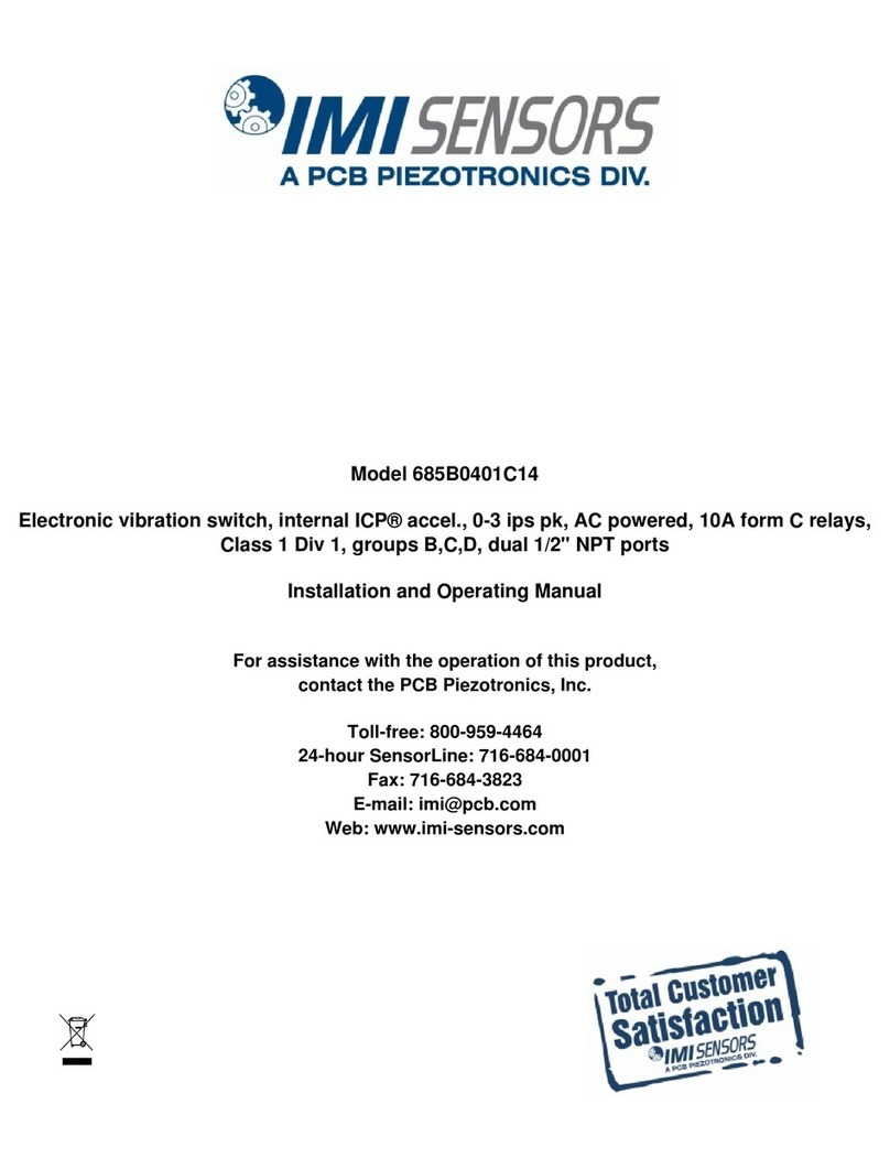 PCB Piezotronics IMI SENSORS 685B0401C14 Installation and operating manual