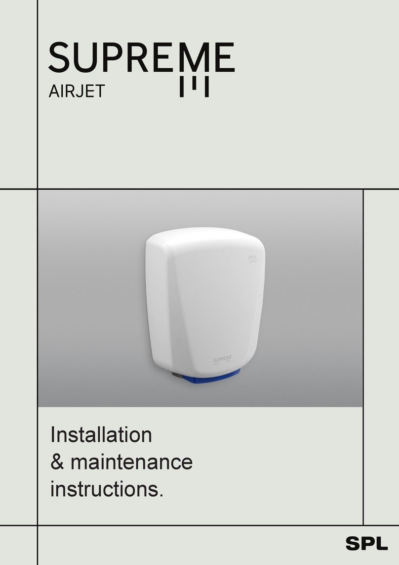 SPL SUPREME AIRJET Installation and operating instructions
